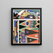 Collectie decors en kleuren Pl03 - Georges Valmier — ingelijst kunstwerk aan de muur