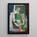 Jonge vrouw zittend Portret van de dochter van de kunstenaar - Georges Valmier — ingelijst kunstwerk aan de muur