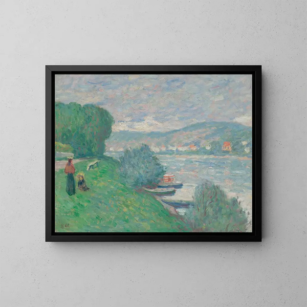 Bord de la Seine à Meulan - Georges d'Espagnat — ingelijst kunstwerk aan de muur
