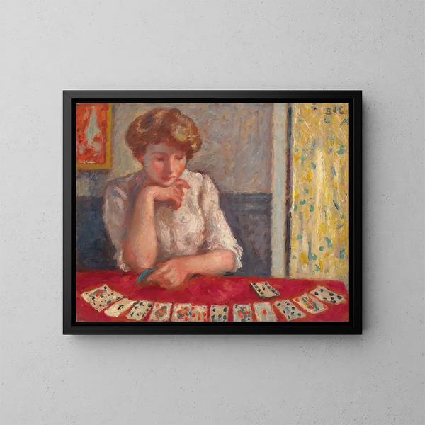 De kaarten - Georges d'Espagnat — ingelijst kunstwerk aan de muur