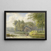 Landscape with Figures in a Boat - Georgius Jacobus Johannes van Os — framed artwork on a wall