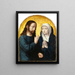 De Christus neemt afscheid van zijn moeder - Gerard David — ingelijst kunstwerk aan de muur