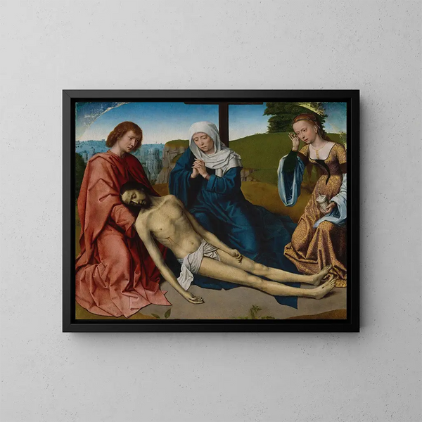 Lamentatie over het lichaam van Christus - Gerard David — ingelijst kunstwerk aan de muur