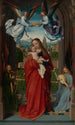 Maagd met Kind met vier engelen - Gerard David — weergave van het kunstwerk