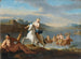 Clélie die de Tiber overstak - Gerard Hoet — weergave van het kunstwerk