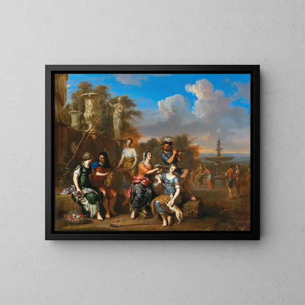 Concerto à l'ancienne - Gerard Hoet — ingelijst kunstwerk aan de muur