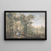 Arcadisch landschap met meerdere figuren en een standbeeld van Diana - Gerard Melder — ingelijst kunstwerk aan de muur