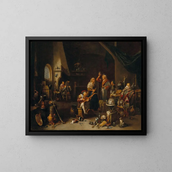 Een studio van een bedrieger - Gerard Thomas — ingelijst kunstwerk aan de muur