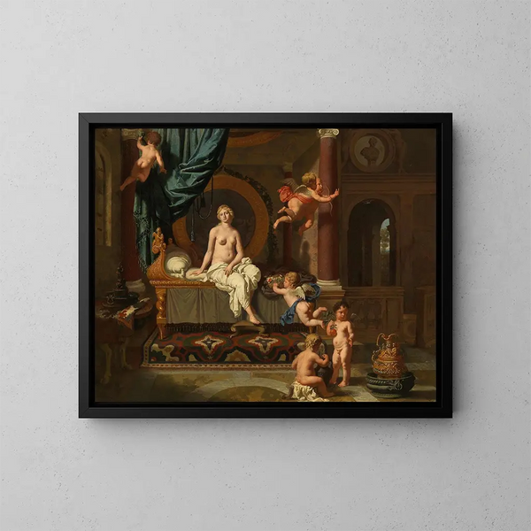 Herse wacht op de komst van Mercurius - Gerard de Lairesse — ingelijst kunstwerk aan de muur
