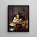 Een dame die een brief leest in Nederland - Gerard ter Borch — ingelijst kunstwerk aan de muur