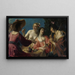 Berger playing the flute and four shepherdesses - Gerard van Honthorst — framed artwork on a wall