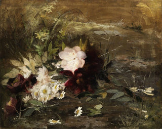 Gerardine van de Sande Bakhuyzen - Seerosen bloemen en Margrieten op de wal.webp
