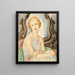 Dame voor een spiegel - Gerda Wegener — ingelijst kunstwerk aan de muur