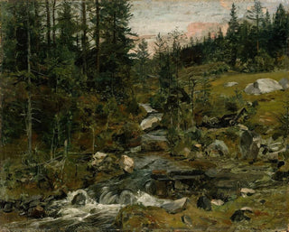 Ruisseau au crépuscule - Gerhard Munthe — weergave van het kunstwerk