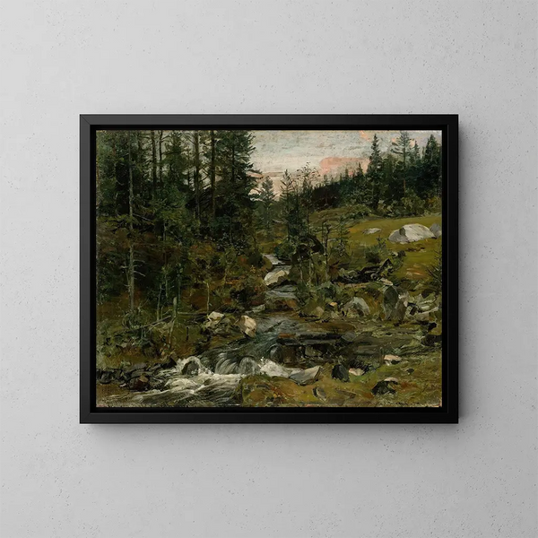 Ruisseau au crépuscule - Gerhard Munthe — ingelijst kunstwerk aan de muur