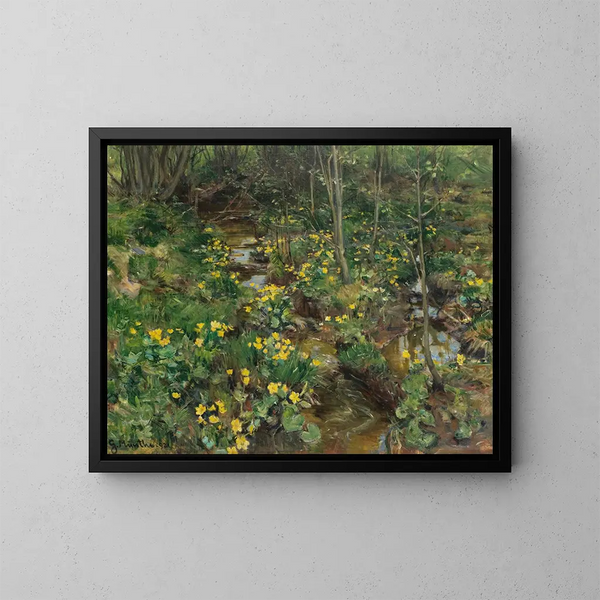 Souci - Gerhard Munthe — ingelijst kunstwerk aan de muur