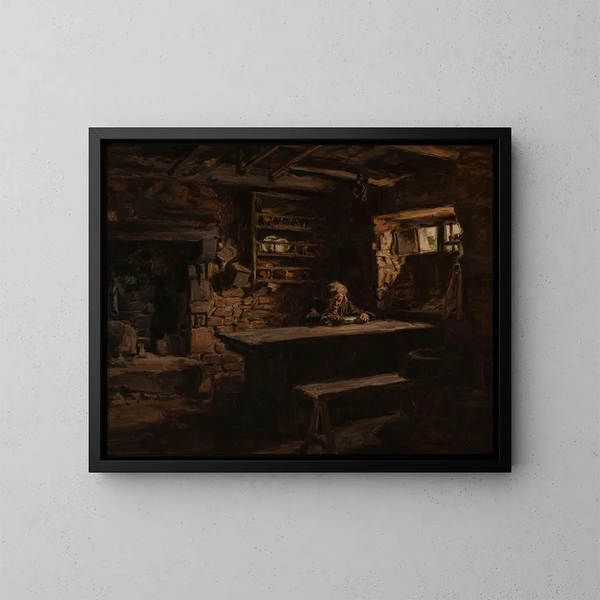 Binnen Bretagne - Germain David-Nillet — ingelijst kunstwerk aan de muur