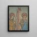 van het diptyque schilderij van de heiligen Achatius, Barbara, Apollonia en Sebald - Duitse school — ingelijst kunstwerk aan de muur
