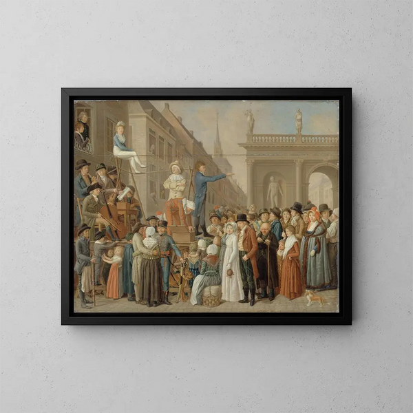 De straten - Duitse school — ingelijst kunstwerk aan de muur