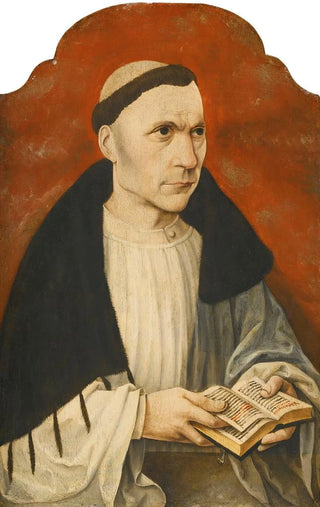 German School - Portrait Of An Augustinian Canon Wearing A Black Almuce.webp