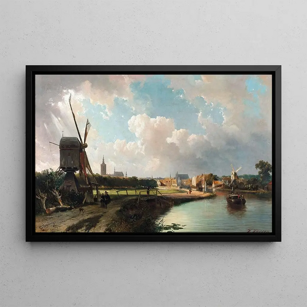 Gerrit Adriaensz Berckheyde - View of The Hague from the Delftse Vaart in the Seventeenth Century.webp