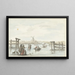 Winter landscape painting on the Zwarte Water near Zwolle - Gerrit Grasdorp — framed artwork on a wall