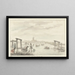 Winter Landscape Painting at Boom of the Zwarte Water near Zwolle - Gerrit Grasdorp — framed artwork on a wall