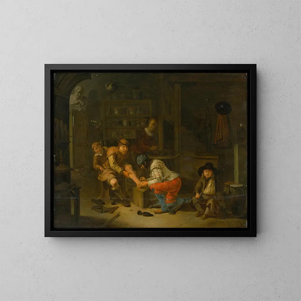 À l'apothicairerie - Gerrit Lundens — ingelijst kunstwerk aan de muur