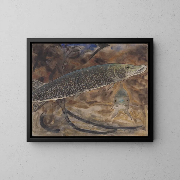 Twee brasems in een aquarium gezien van opzij en van voren - Gerrit Willem Dijsselhof — ingelijst kunstwerk aan de muur