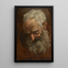 Head of a bearded man Nicodemus - Giacomo Cavedone — framed artwork on a wall