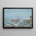 Venice, the Bucintoro on the lagoon - Giacomo Guardi — framed artwork on a wall