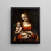 L'icosidodécaèdre de la Vierge et l'Enfant - Giampietrino Giovanni Pietro Rizzoli — framed artwork on a wall