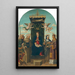 De Maagd met Kind in majesteit met de heiligen Michaël, Bernardin van Siena, Clara en Stefanus - Gian Giacomo d'Alladio — ingelijst kunstwerk aan de muur