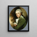 Man met groene jas - Gilbert Stuart — ingelijst kunstwerk aan de muur