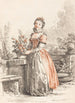 a young woman standing in a park - Gilles Demarteau the Elder — artwork view