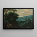 Landscape painting with Venus and Adonis - Gillis van Coninxloo — framed artwork on a wall