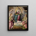 Maria met het kind Jezus op een wolk - Giovan Filippo Criscuolo — ingelijst kunstwerk aan de muur