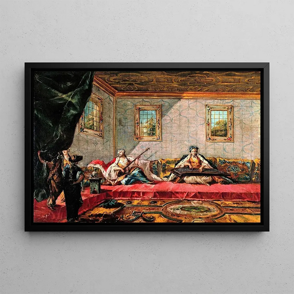 Giovanni Antonio Guardi - Two Odalisques Playing Music in the Harem.webp