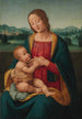 La Vierge à l'Enfant devant un paysage - Giovanni Antonio Sogliani — weergave van het kunstwerk
