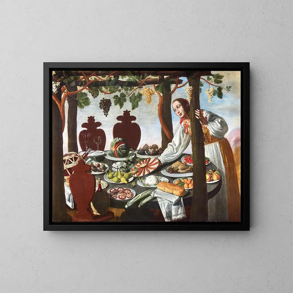Allégorie des saisons ou Allégories des sens - Giovanni Battista Cartei — ingelijst kunstwerk aan de muur