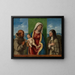 van het Madonna met Kind met de heiligen Franciscus en Clara - Giovanni Battista Cima da Conegliano — ingelijst kunstwerk aan de muur