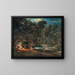 Figuren bij een kampement in een nachtlandschap - Giovanni Battista Innocenzo Colombo — ingelijst kunstwerk aan de muur