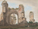 Uitzicht op de ruïnes van de thermen van Caracalla - Giovanni Battista Lusieri — weergave van het kunstwerk