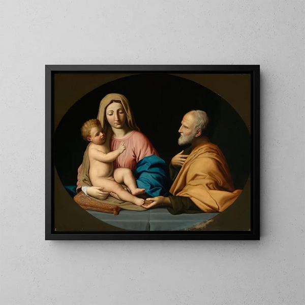 La Sainte Famille - Giovanni Battista Salvi da Sassoferrato — ingelijst kunstwerk aan de muur