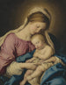 van het Madonna en Kind schilderij - Giovanni Battista Salvi da Sassoferrato — weergave van het kunstwerk