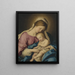 van het Madonna en Kind schilderij - Giovanni Battista Salvi da Sassoferrato — ingelijst kunstwerk aan de muur