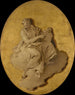 Allegorisch figuur van een vrouw met een schild of spiegel - Giovanni Battista Tiepolo — weergave van het kunstwerk