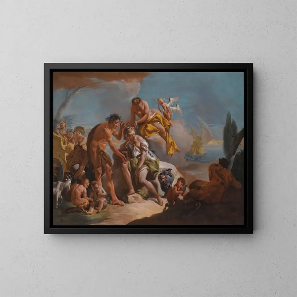 Bacchus en Ariadne - Giovanni Battista Tiepolo — ingelijst kunstwerk aan de muur