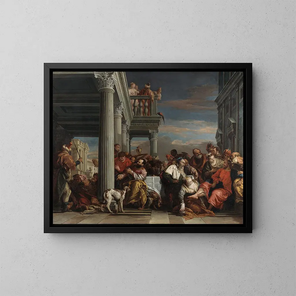 Le Christ dans la maison de Simon le Pharisien - Giovanni Battista Tiepolo — ingelijst kunstwerk aan de muur
