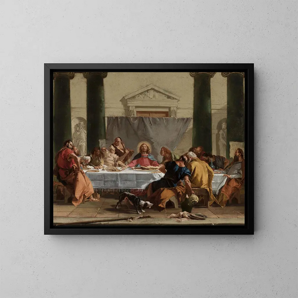 Het Laatste Avondmaal - Giovanni Battista Tiepolo — ingelijst kunstwerk aan de muur